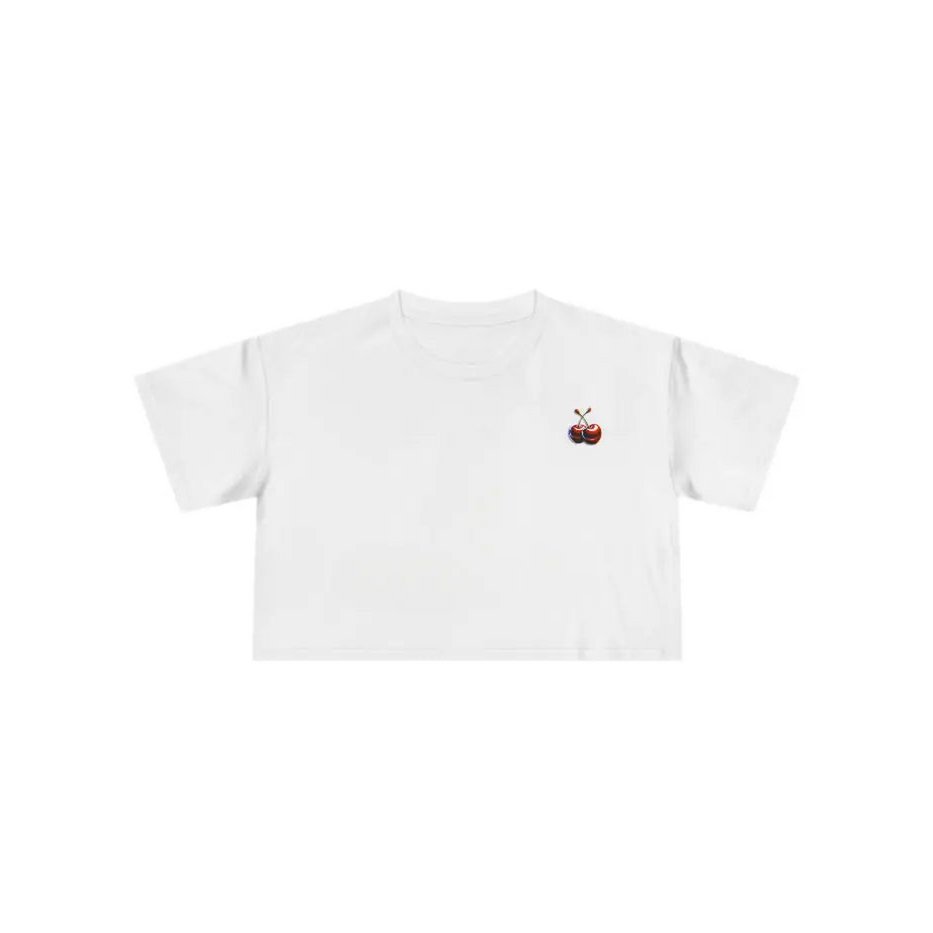 Maglietta donna Cropped 100% Cotone Made in Italy Cherry