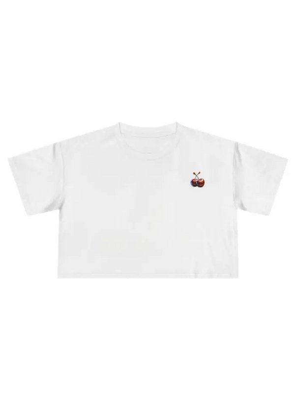 Maglietta donna Cropped 100% Cotone Made in Italy Cherry
