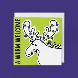 Tiergrußkarte: Wurm Willkommen