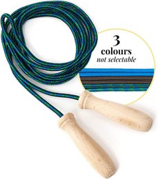 Skipping Rope with Wooden Handle Cotton Rope 230 cm