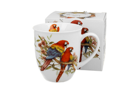 DUO WORLD OF BIRDS Mug, 400ml, SCARLET MACAWS, giftbox