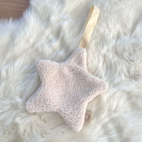 Schnullertuch Stern - Creme