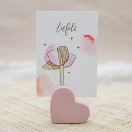 Card holder Heart Photo holder Menu card holder