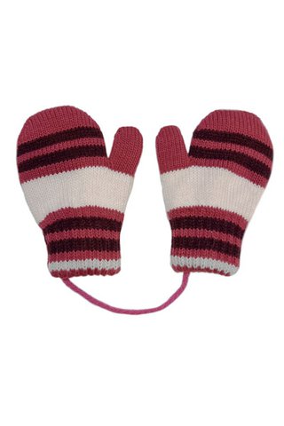 Handschoenen met touwtje – 30% ALA wol – ROZE