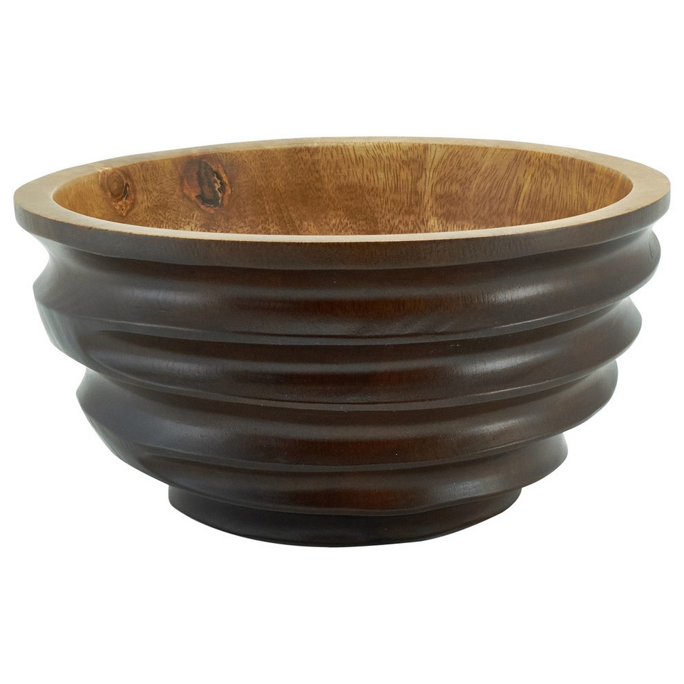 Houten schaal - fruitschaal - slakom - model Twist - choco - verschillende maten
