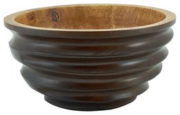 Holzschale - Obstschale - Salatschale - Modell  Twist - choco - verschiedene Größen