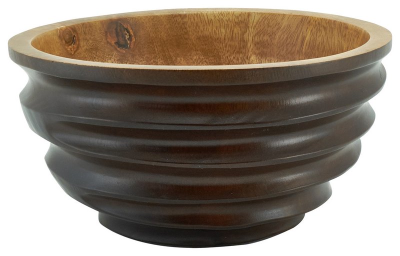 Holzschale - Obstschale - Salatschale - Modell  Twist - choco - verschiedene Größen