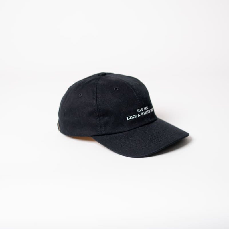Betal mig som en hvid mand Premium Dad Cap - Black & White
