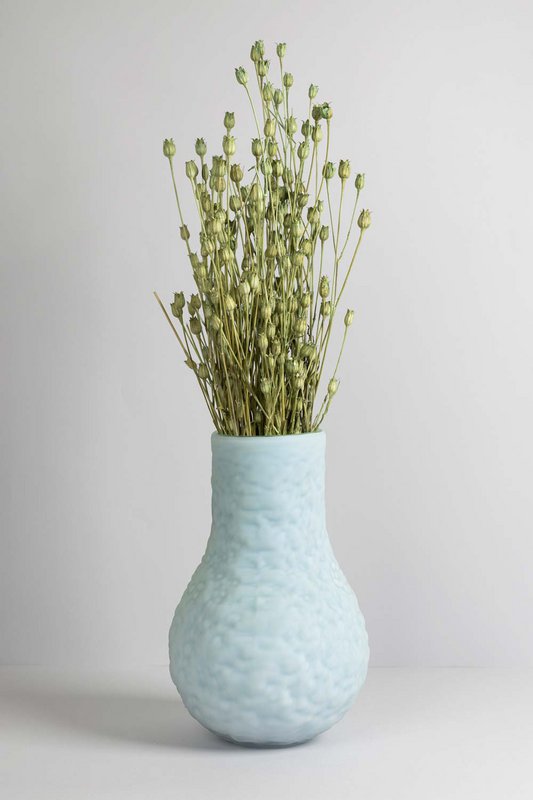Chrysalis-Vase (handgefertigtes undurchsichtiges farbiges Glas)
