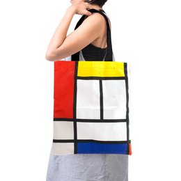 Sac fourre-tout en coton Luxe, Mondriaan, Composition