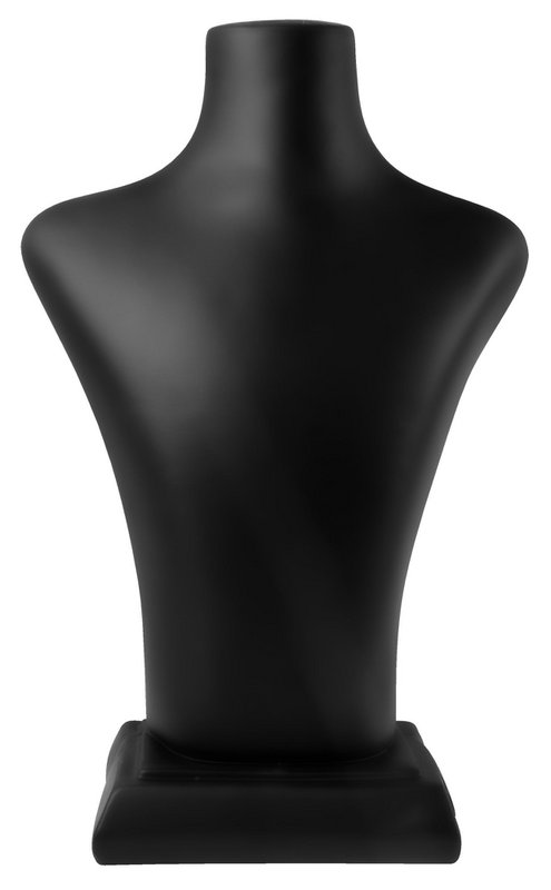 Bust, plastic, 27.5 cm x 18 cm x 10 cm, black