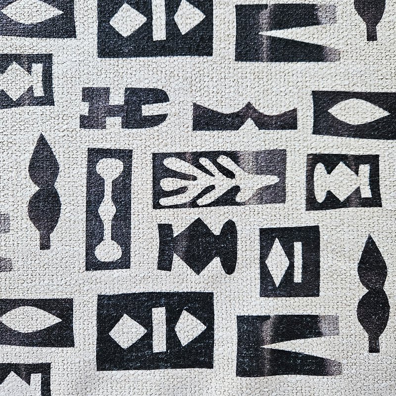 Placemat Knip sort og hvid