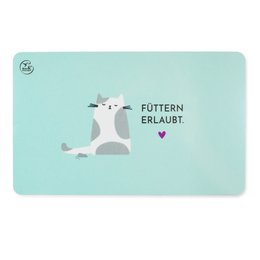 Planche à petit-déjeuner en mélamine pour chat « Alimentation autorisée »