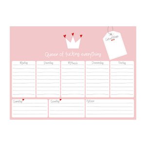 Wochenplaner "Queen of fucking everything"