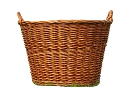 Vintage kurv i flet – Stor – Rattan