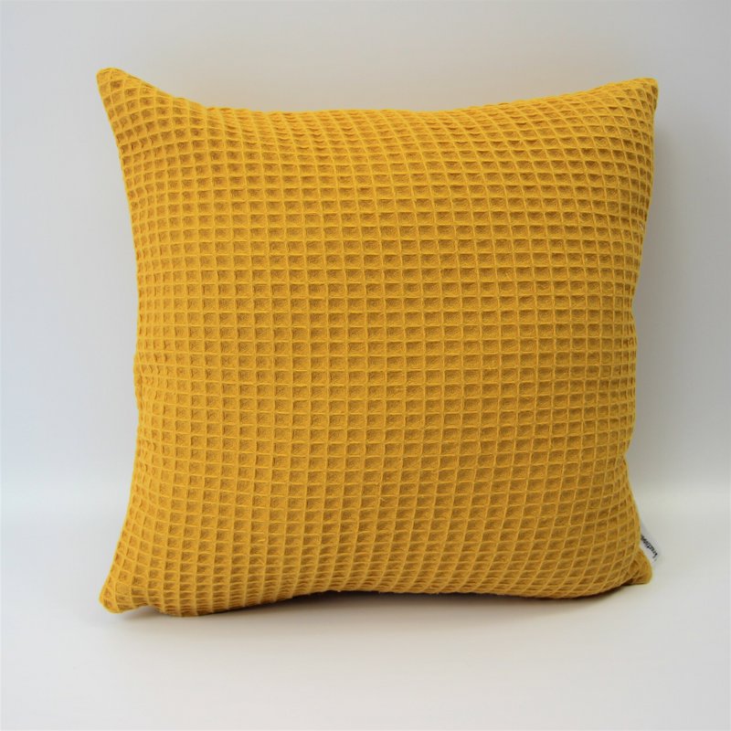 Stone pine cushion / decorative cushion waffle pique