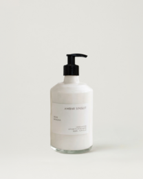 Rose-scented hand lotion with a creamy, moisturizing formula. Infused with mimosa flower extract for a luxurious, nourishing experience.