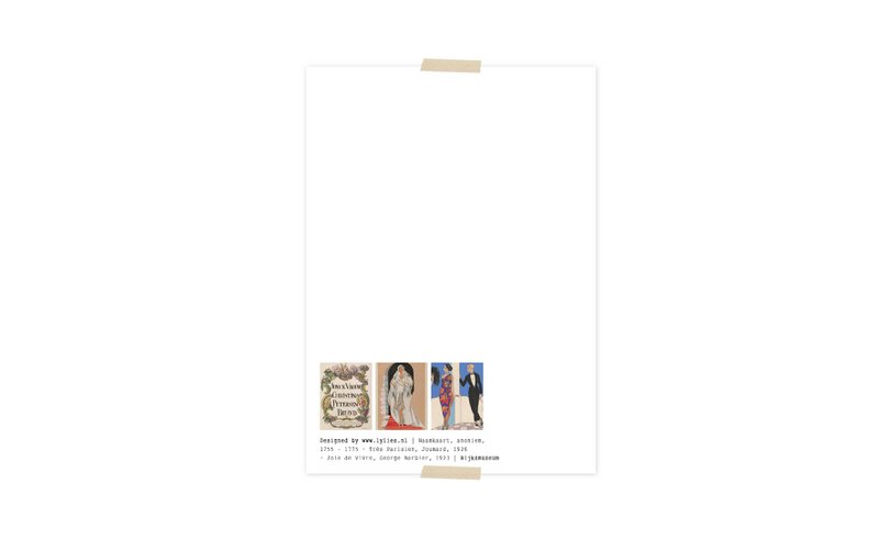 Folded greeting card (A6) in envelope for wedding Museum collection