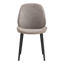 Monte Carlo Dining Chair - Stone, Black Legs - Set of 2