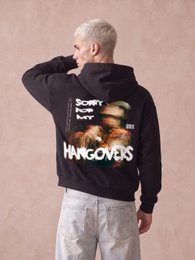 Felpa Hangover Nera 330g Coupe carrée | Fabriqué en Italie – Horda