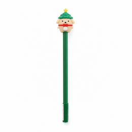 Bolígrafo de fantasía con motivos navideños - Perrito verde