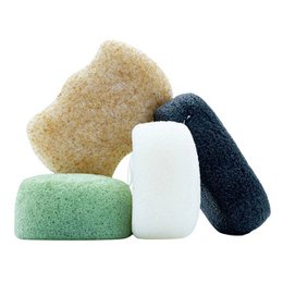 Konjac XL Body sponges in various colors and textures including nature, charcoal, green tea, and exfoliating varieties.
The Konjac XL Body sponges come in a variety of natural colors and materials including nature, charcoal, green tea, and exfoliating varieties. The sponges have a soft, textured surface and are suitable for use as bath and body sponges.
