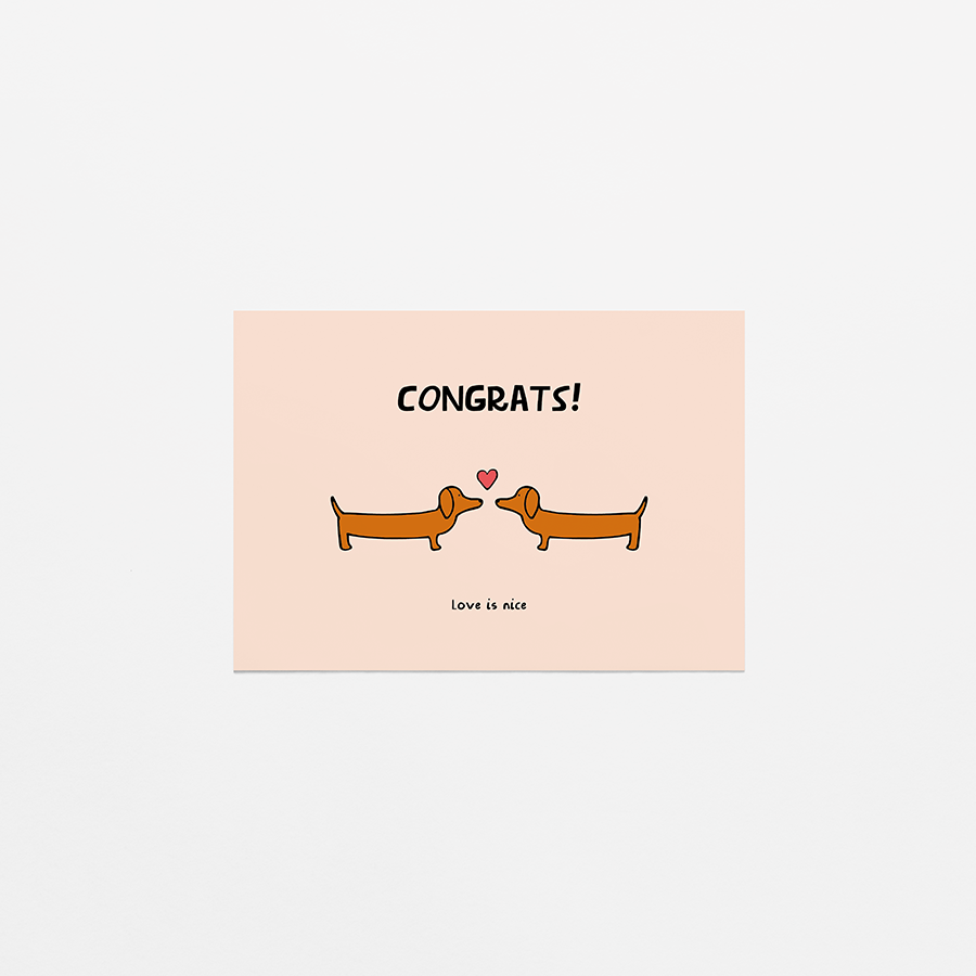 wenskaart - Congrats dogs