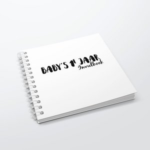 Fill-in book SilliBeads - Babies 1st year - Hardcover Wire-o (BLACK & WHITE)