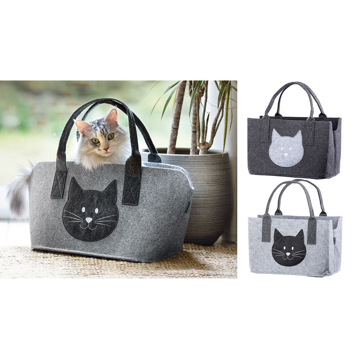 Filz Tasche Katze VE 4 so