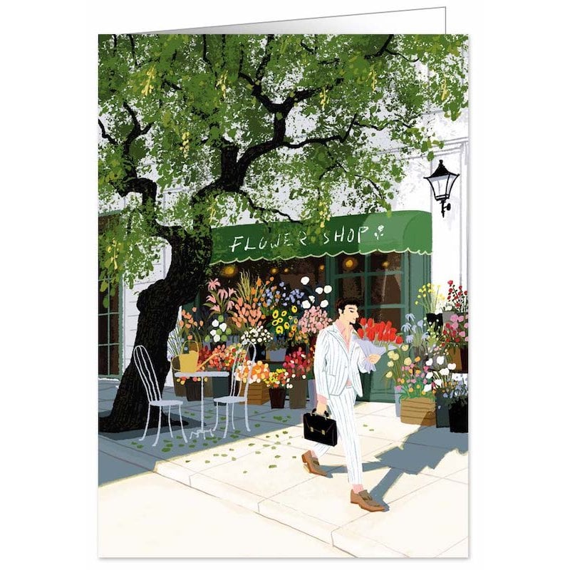 MAN WITH FLOWERS