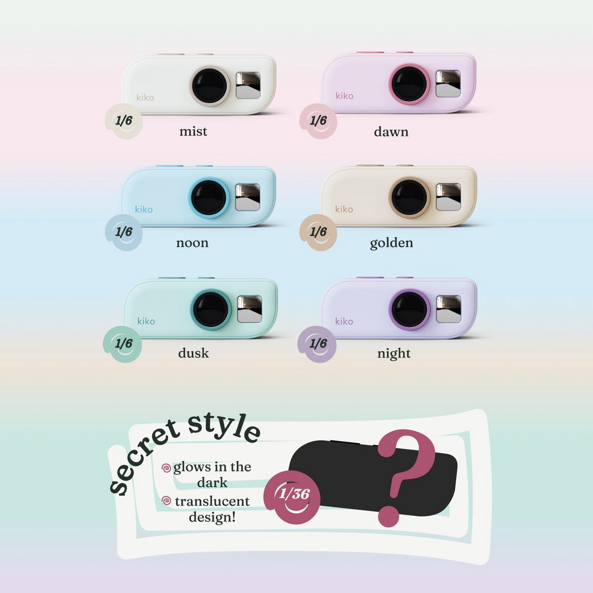 kiko Original Digicam Blind Box (6 mini cameras per case)