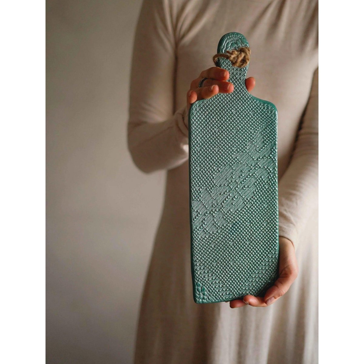 Tabla de servir rectangular de crochet – Hecha a mano en Portugal