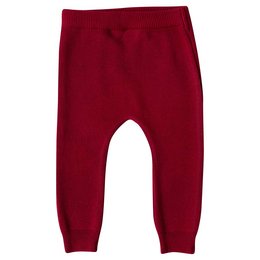 Organic cranberry-colored leggings for kids, available in sizes 80-86 cm and 92-98 cm. The leggings feature a comfortable, stretchy material and a solid, deep red color.