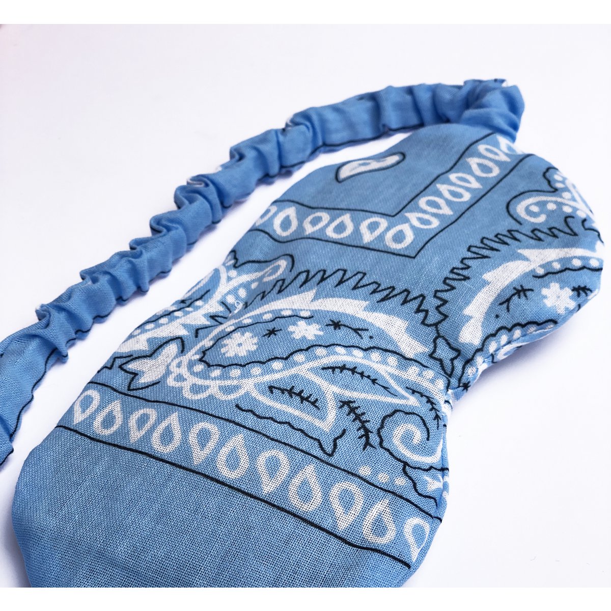Ontspannend oogmasker - lijnzaad en lavendel - Sky Blue Bandana