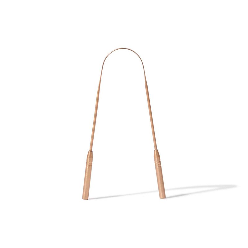 Copper tongue scraper