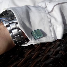 Cuff links with pine trees, Unique gift for men