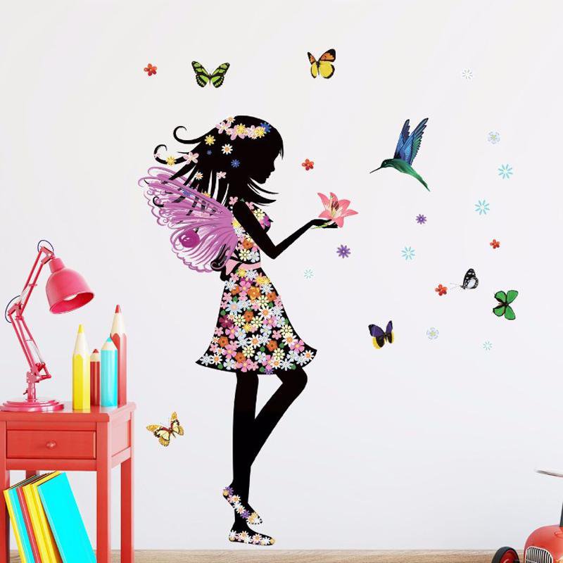 Wall stickers for girl's room Butterfly fairy