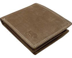 Arrigo mænds tegnebog i Billfold-model af cognac-farvet buffalo læder