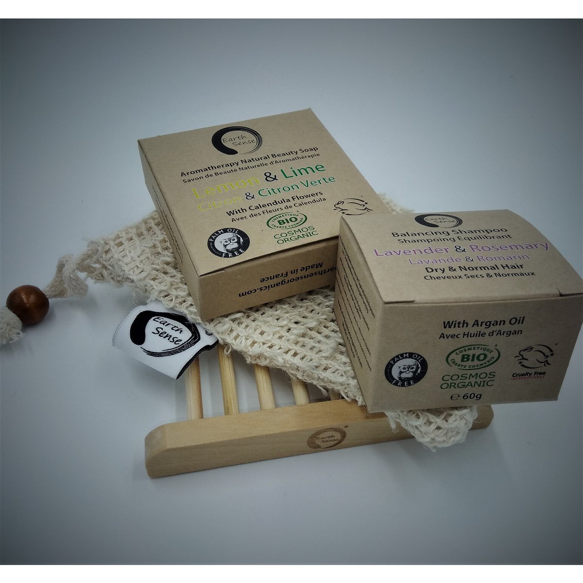 Gift Set DUO - Organic Solid Shampoo & Organic Solid Soap plus accessories - MADE TO ORDER