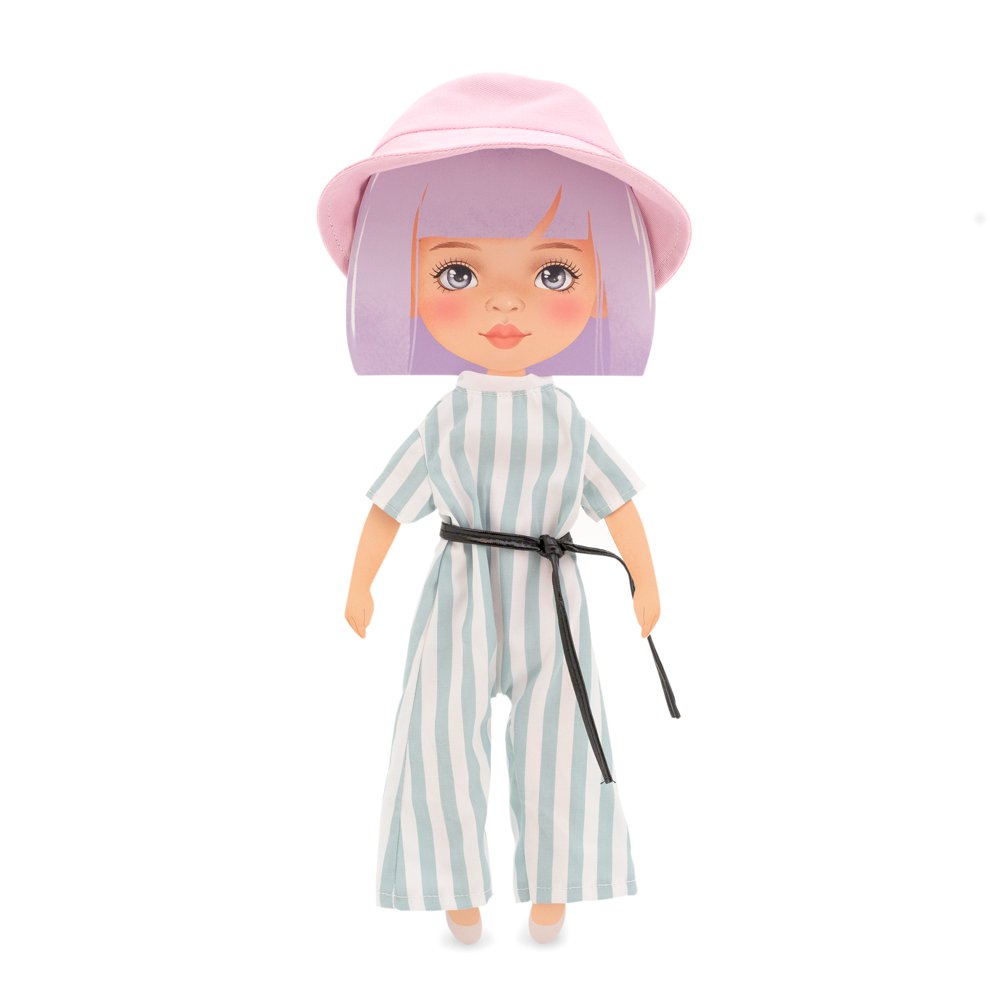 Soft toy, Sweet Sisters - Clothing set: Striped Jumpsuit (35cm)