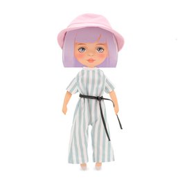 Soft toy, Sweet Sisters - Clothing set: Striped Jumpsuit (35cm)