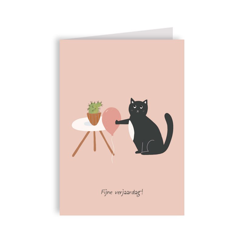 Biglietto di auguri gatto - Buon compleanno