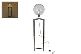 Gulvlampe Melle brun glas-metal 30x30x135cm