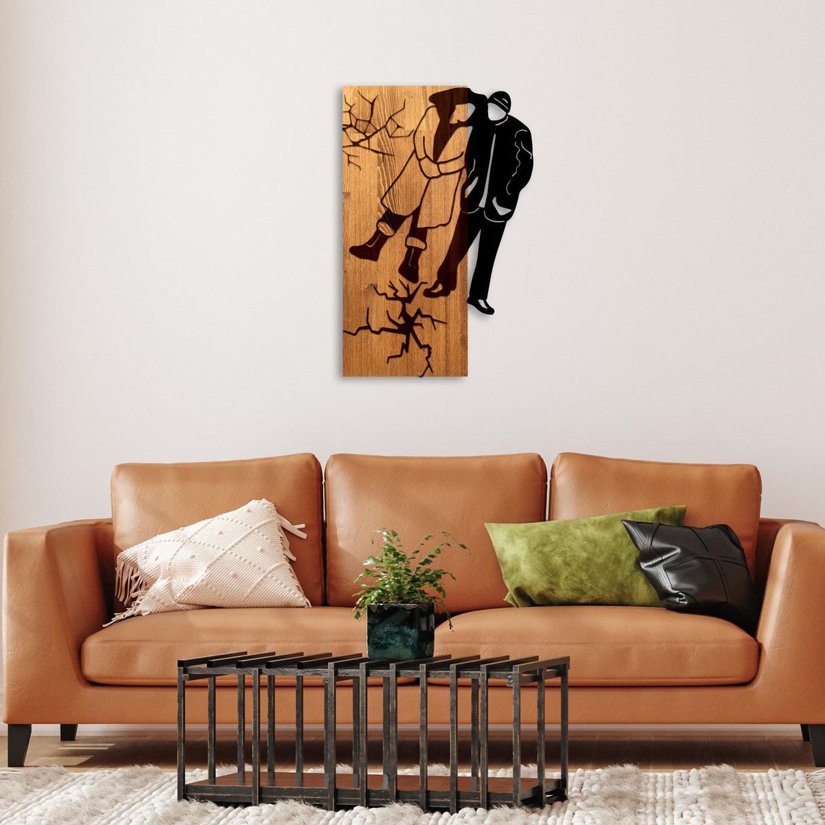 MA-465 Painting da parete in metallo in legno