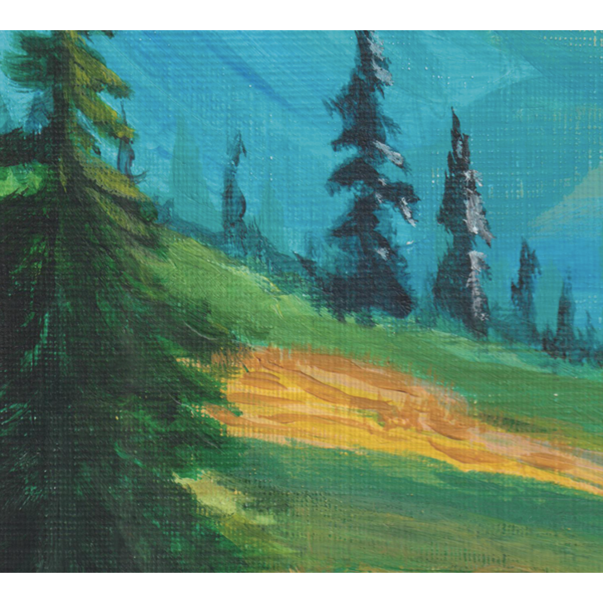 The Lonely Traveler – A4 art print of original acrylic painting