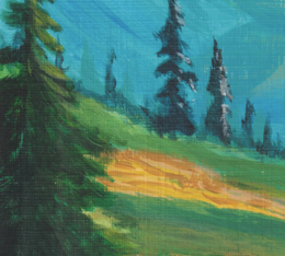 El viajero solitario – Impresión artística A4 de pintura acrílica original