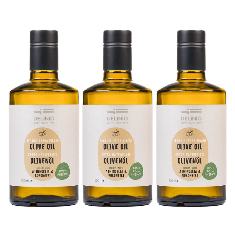Premium organic olive oil high polyphenol, 500 ml