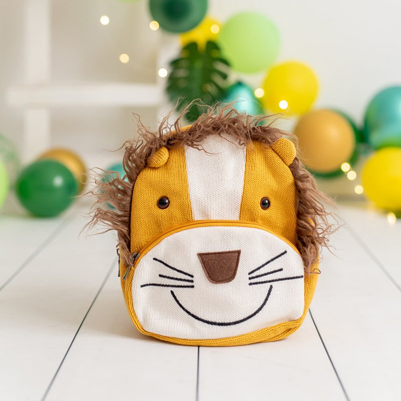 Zaino Simba 100% cotone marrone 27X12X22cm