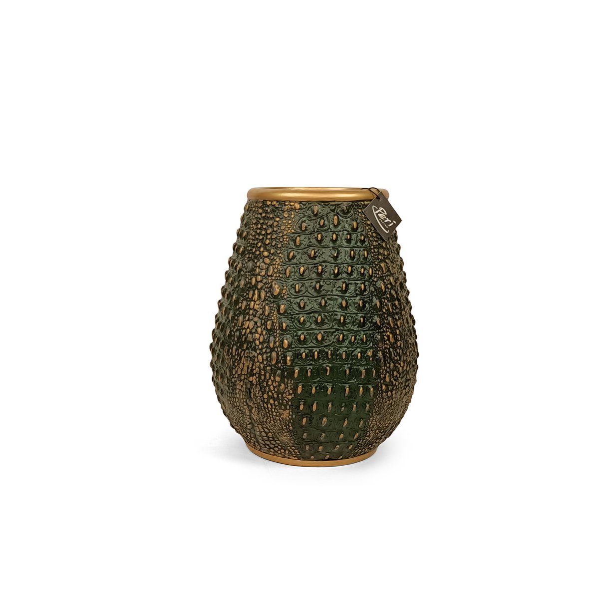 Vase Crocodile Green S