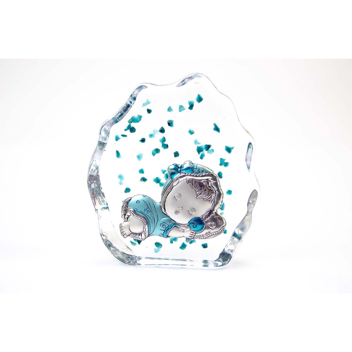 Birth gift Boy - height 11 cm - Crystal - Handmade